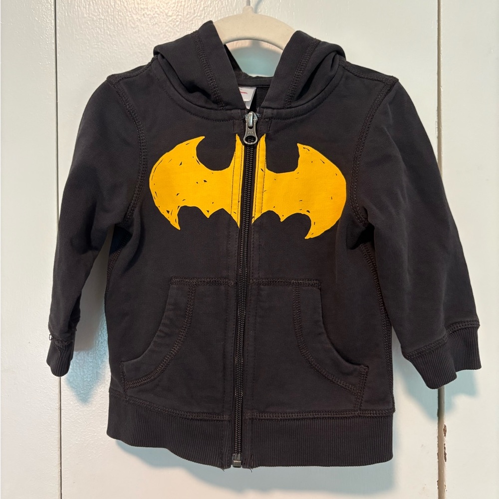 Hanna Andersson Batman Zipper Jacket with pointed ears, boys size 2, EUC